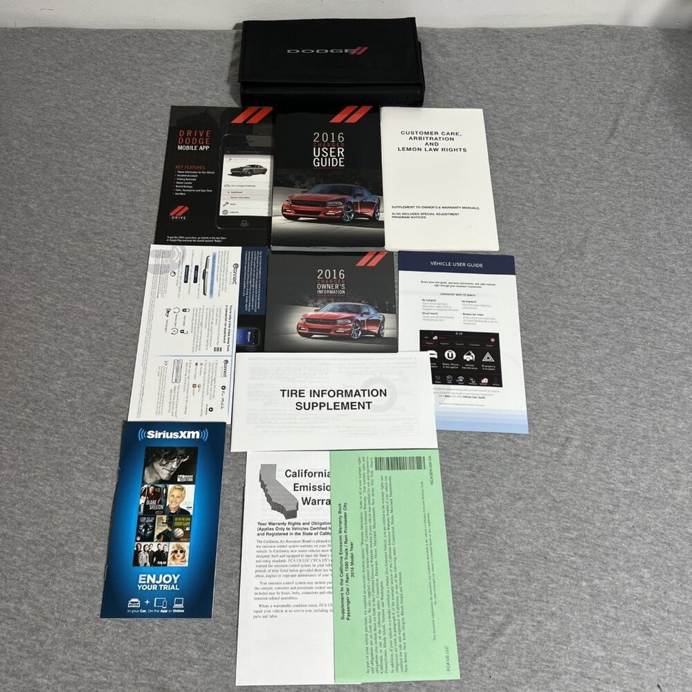 2016 Dodge Charger SRT Hellcat Owners Manual User Guide Book OEM#16D481-926-AA